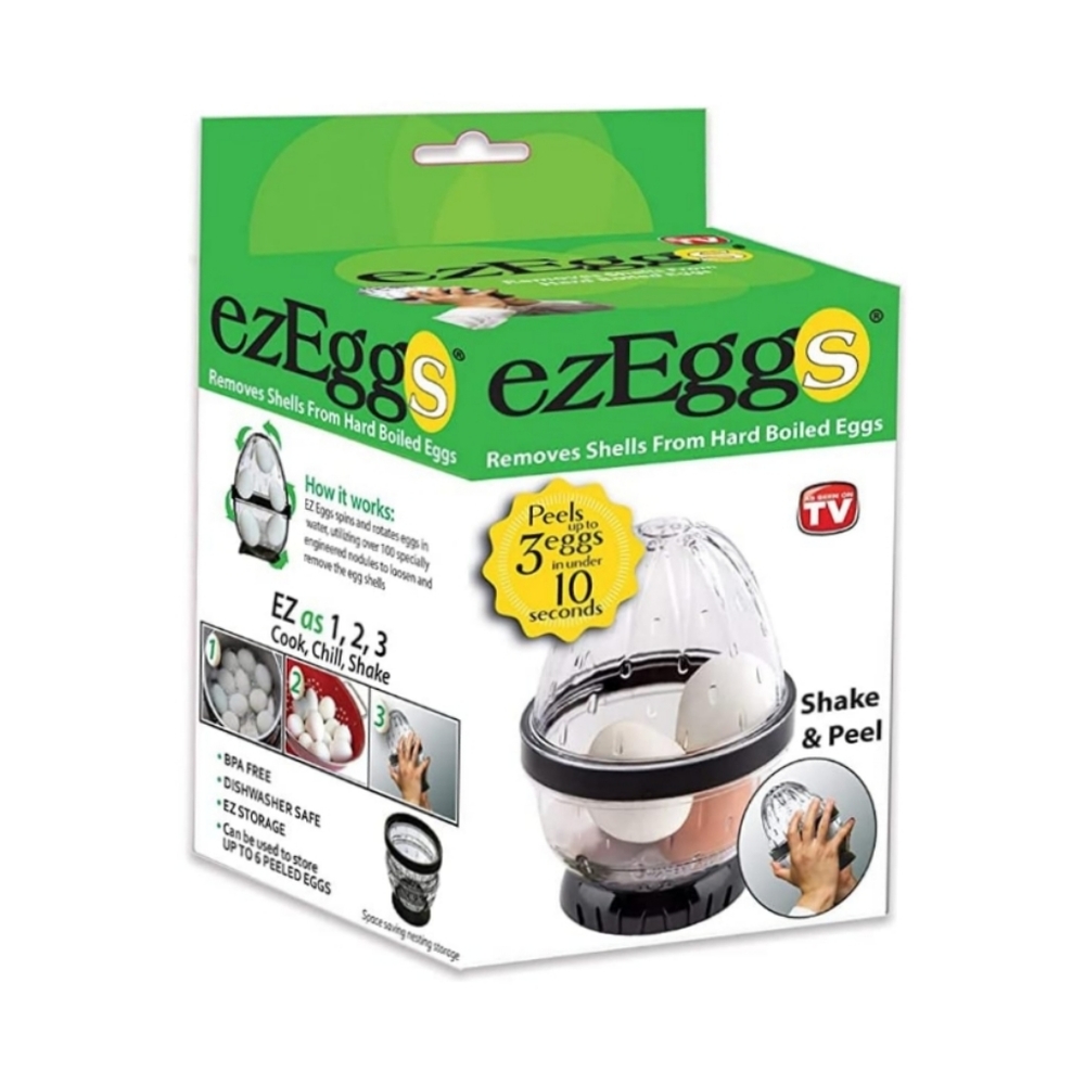 NEW EZ Eggs Hard Boiled Egg Peeler Handheld Specialty Kitchen Tool As Seen On TV